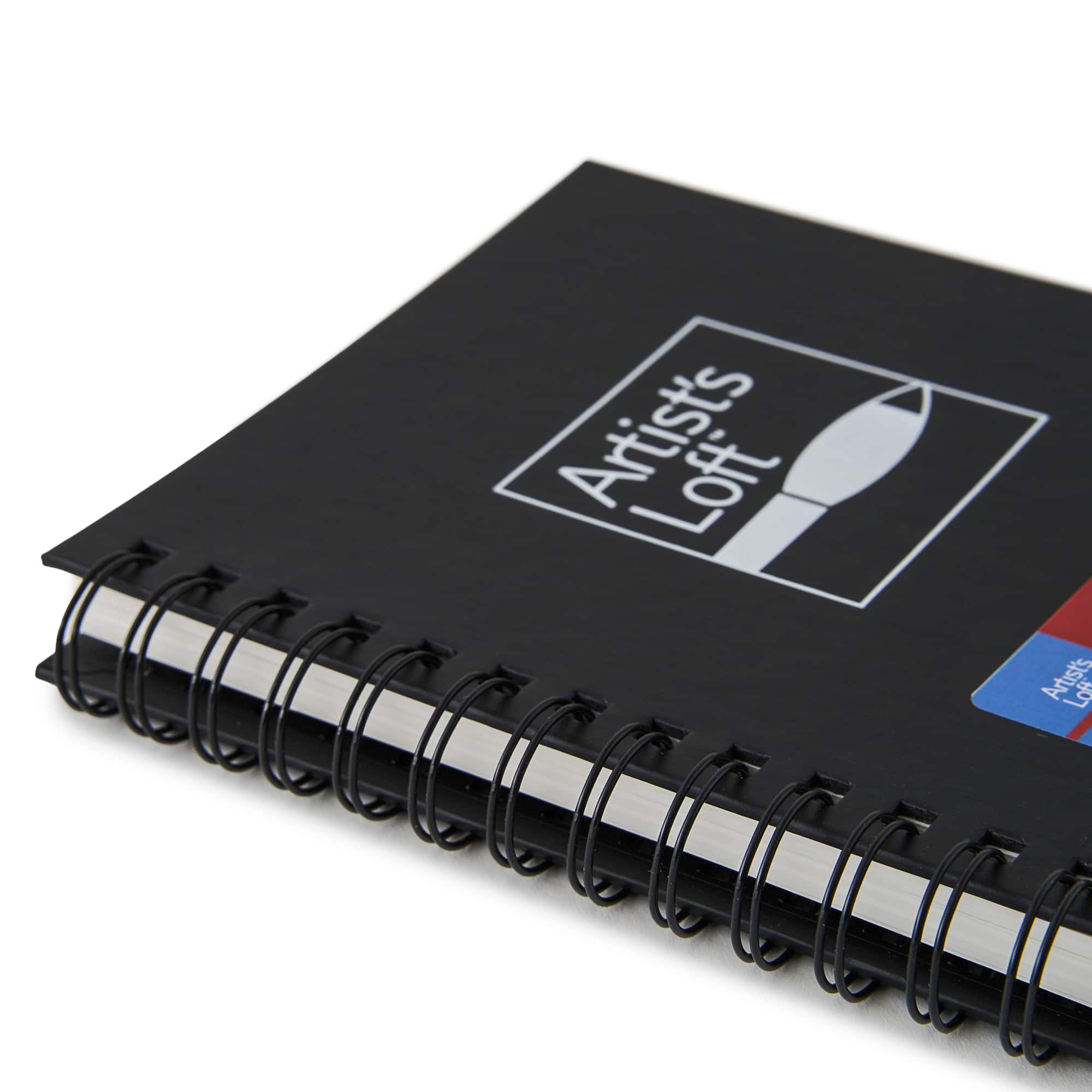 6 Pack: Black Hardcover Mixed Media Book by Artist's Loft™, 5.5" x 8.5"